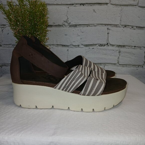 OTBT MONTAUK PLATFORM SANDALS WOMENS SIZE 7, TAPIOCA COLOR,  VERY GOOD CONDITION - Picture 2 of 10